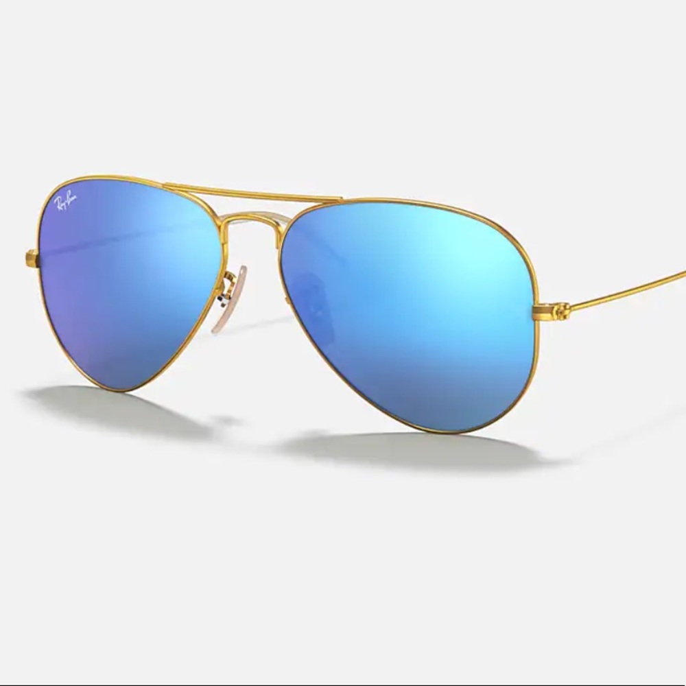 Ray Ban Blue Gold Aviators Brand New